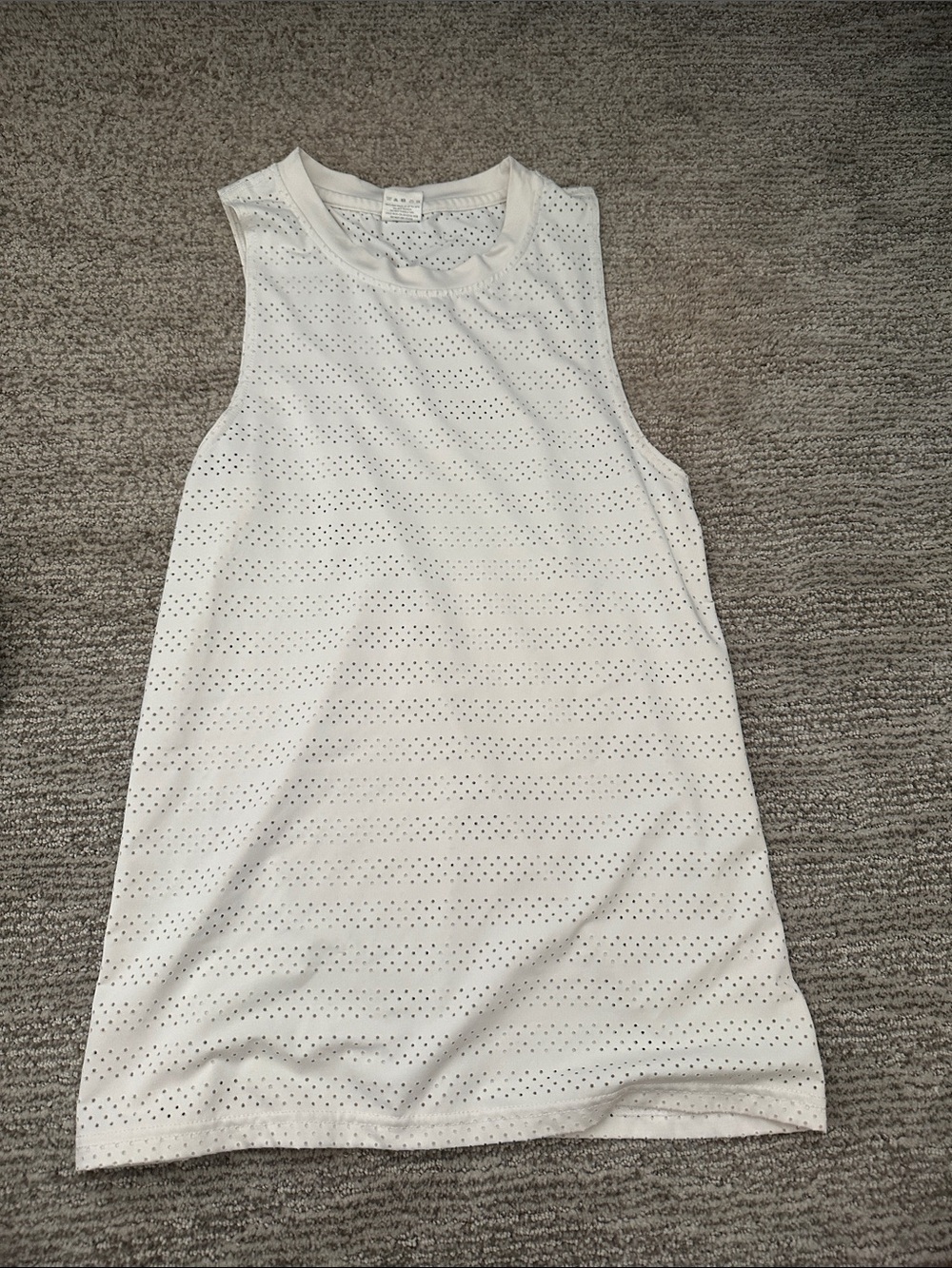 Women’s White Eyelet Sleeveless Top